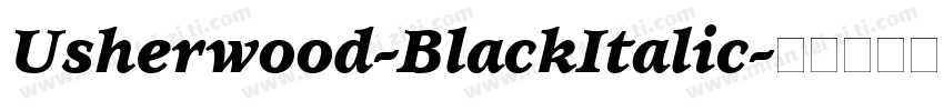 Usherwood-BlackItalic字体转换