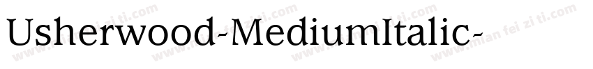 Usherwood-MediumItalic字体转换
