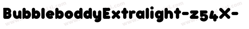 BubbleboddyExtralight-z54X字体转换