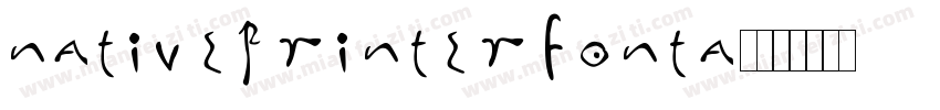 NativePrinterFontA字体转换