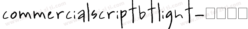 commercialscriptbtlight字体转换