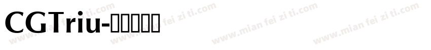 CGTriu字体转换