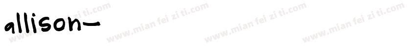 allison字体转换