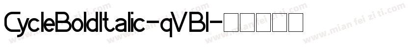 CycleBoldItalic-qVBl字体转换