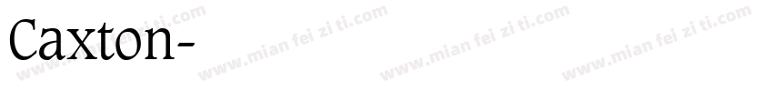 Caxton字体转换
