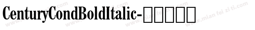 CenturyCondBoldItalic字体转换