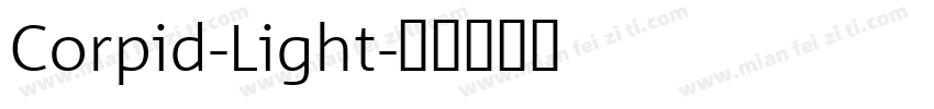 Corpid-Light字体转换