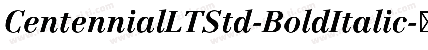 CentennialLTStd-BoldItalic字体转换
