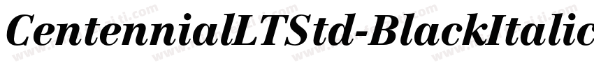 CentennialLTStd-BlackItalic字体转换