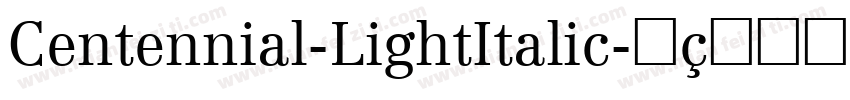 Centennial-LightItalic字体转换