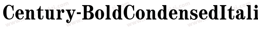 Century-BoldCondensedItalic字体转换