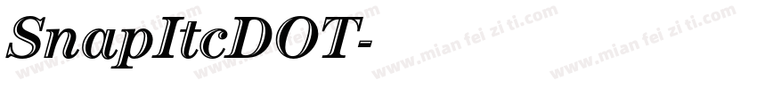 SnapItcDOT字体转换