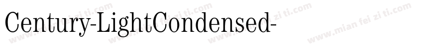 Century-LightCondensed字体转换