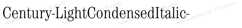 Century-LightCondensedItalic字体转换