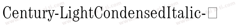 Century-LightCondensedItalic字体转换