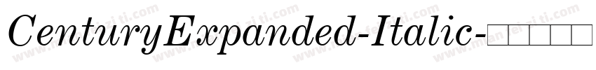 CenturyExpanded-Italic字体转换