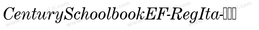 CenturySchoolbookEF-RegIta字体转换
