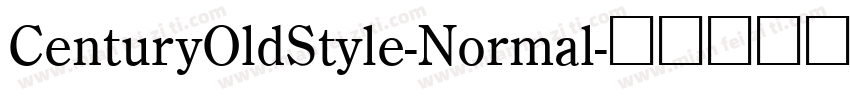 CenturyOldStyle-Normal字体转换