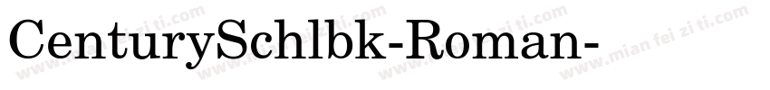 CenturySchlbk-Roman字体转换
