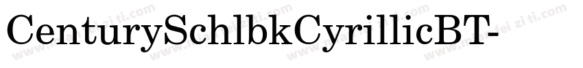 CenturySchlbkCyrillicBT字体转换