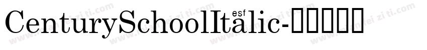 CenturySchoolItalic字体转换