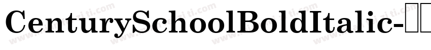 CenturySchoolBoldItalic字体转换