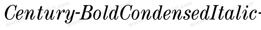 Century-BoldCondensedItalic字体转换