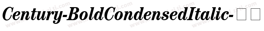 Century-BoldCondensedItalic字体转换