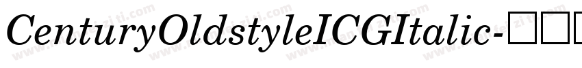CenturyOldstyleICGItalic字体转换