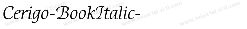 Cerigo-BookItalic字体转换