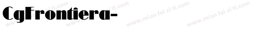 CgFrontiera字体转换