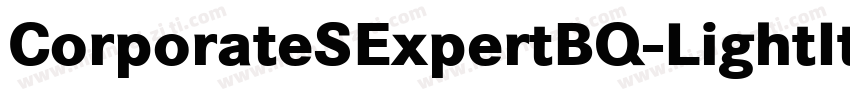 CorporateSExpertBQ-LightItalicOsF字体转换