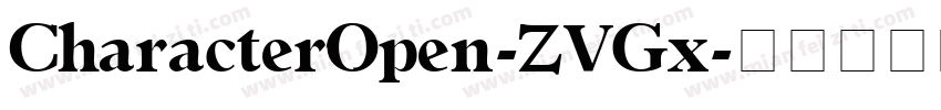 CharacterOpen-ZVGx字体转换