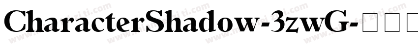 CharacterShadow-3zwG字体转换