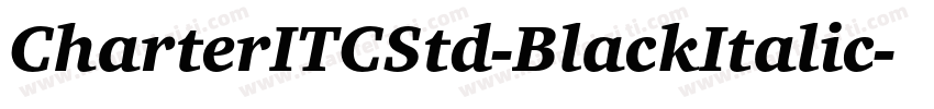 CharterITCStd-BlackItalic字体转换