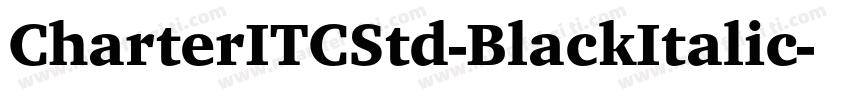 CharterITCStd-BlackItalic字体转换