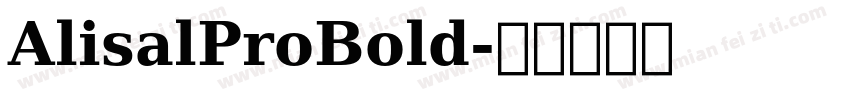 AlisalProBold字体转换