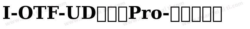 I-OTF-UDゴ表示Pro字体转换