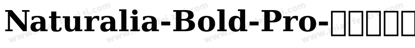 Naturalia-Bold-Pro字体转换