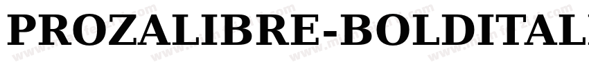 PROZALIBRE-BOLDITALI字体转换