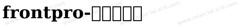 frontpro字体转换