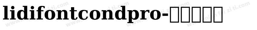 lidifontcondpro字体转换