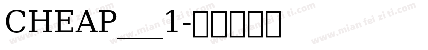 CHEAP___1字体转换