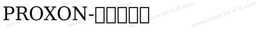 PROXON字体转换