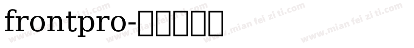 frontpro字体转换