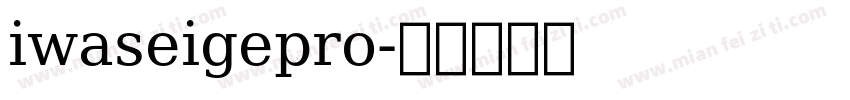 iwaseigepro字体转换