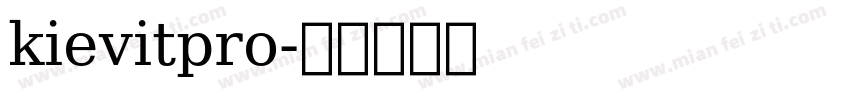 kievitpro字体转换