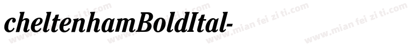 cheltenhamBoldItal字体转换