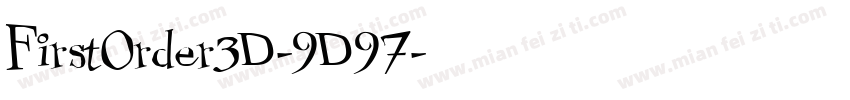 FirstOrder3D-9D97字体转换