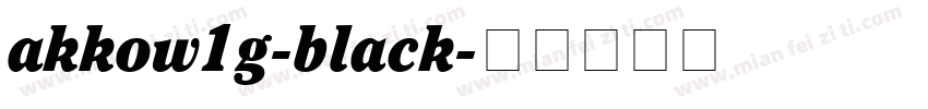 akkow1g-black字体转换